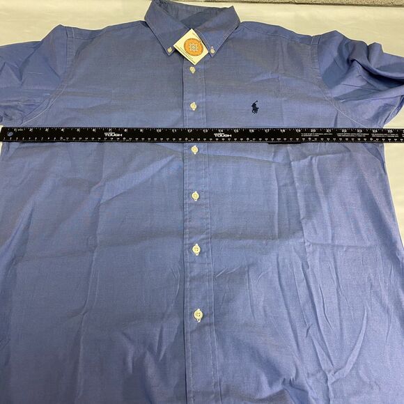 Ralph Lauren Yarmouth Shirt Men's 15 1/2 Blue Cotton Button Down  Long Sleeve - Picture 11 of 16